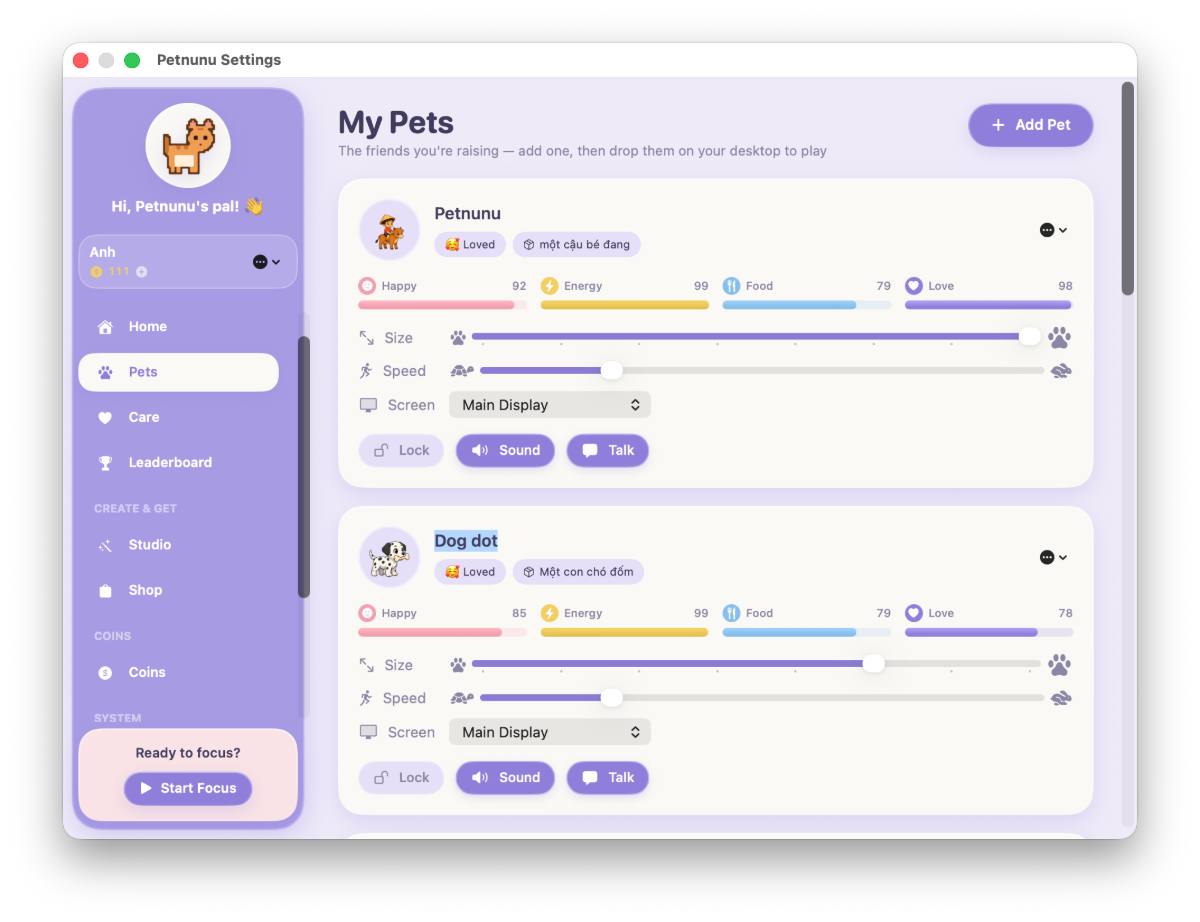 Petnunu Desktop screenshot
