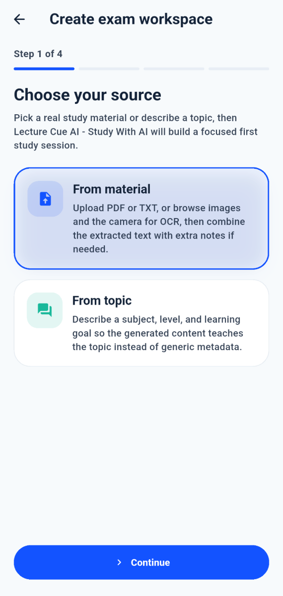 Lecture Cue AI screenshot