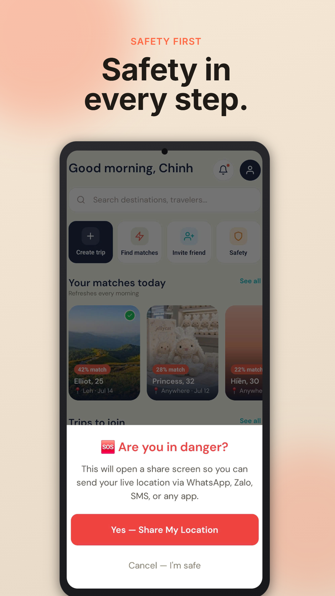 Wanderly - Find Travel Tribe screenshot