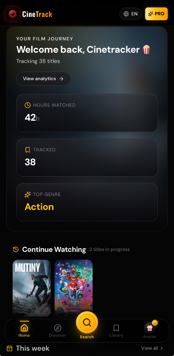 CineTrack.TV screenshot