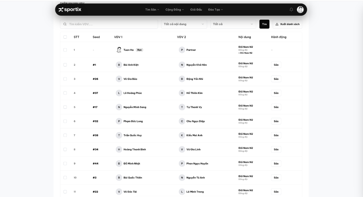 Sportix screenshot