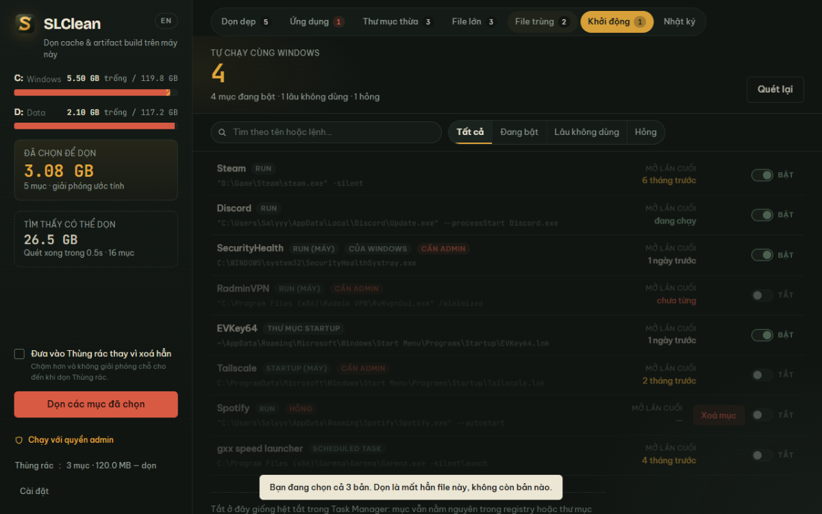 SLClean screenshot