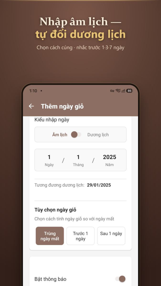 Lịch Âm Gia Đình screenshot