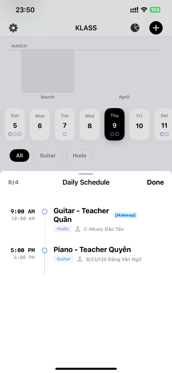 Klass screenshot