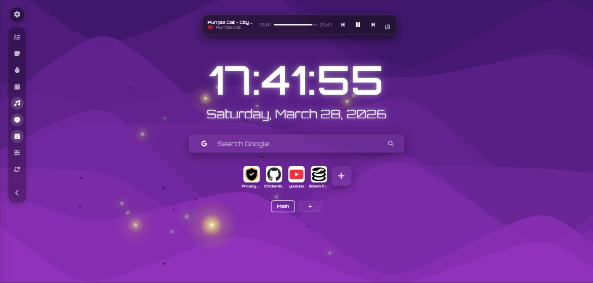 Zero Startpage screenshot