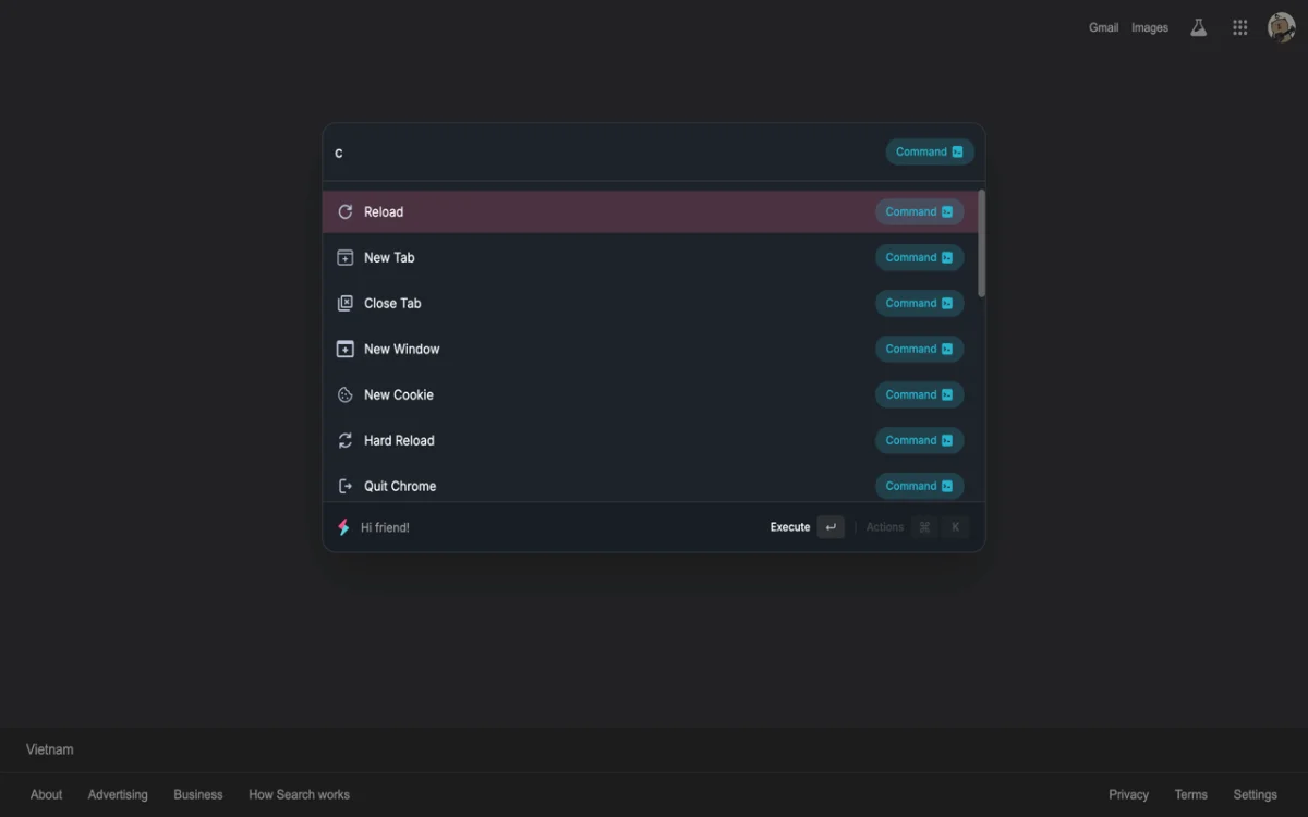Dyno Command Palette screenshot