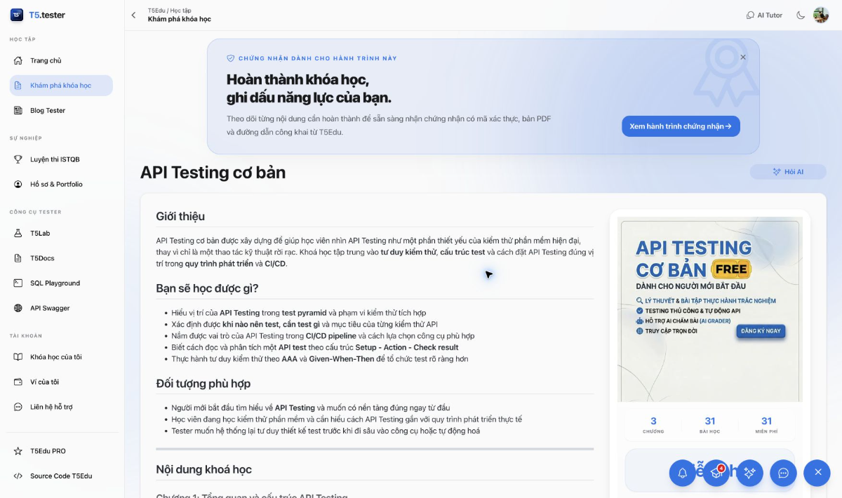T5Edu screenshot