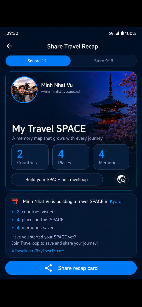 Travelloop screenshot