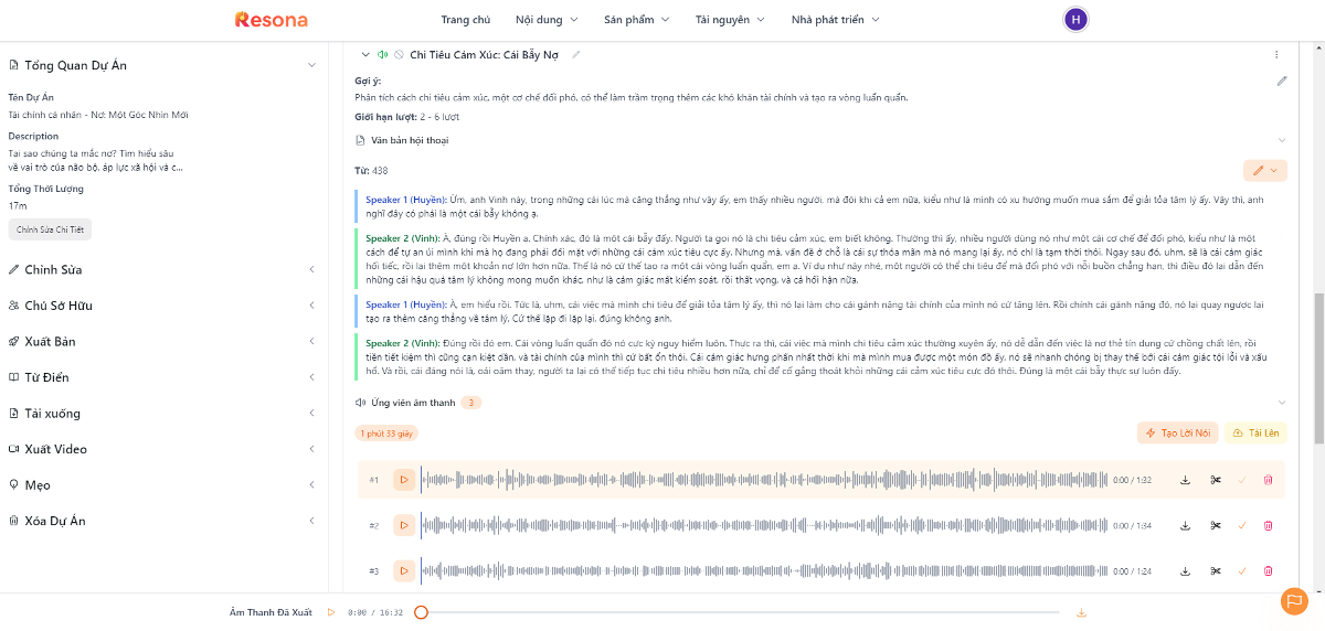Resona AI screenshot