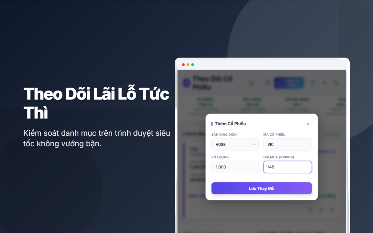 Theo Dõi Lợi Nhuận Cổ Phiếu Việt Nam screenshot