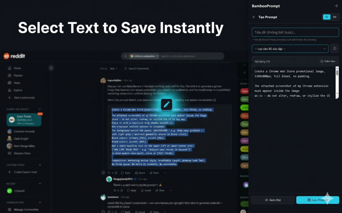 BambooPrompt Extension screenshot