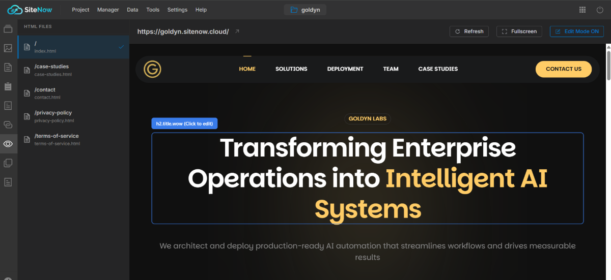 SiteNow screenshot