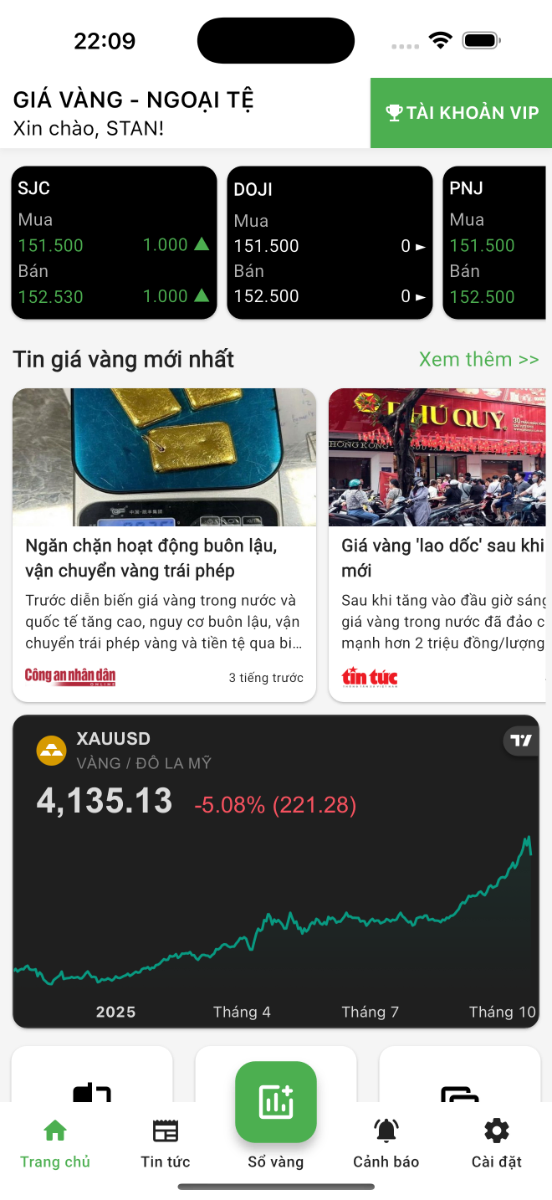 Báo Giá Vàng - Tỷ Giá Ngoại Tệ screenshot