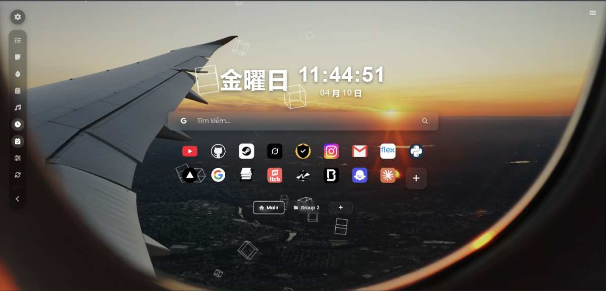 Zero Startpage screenshot