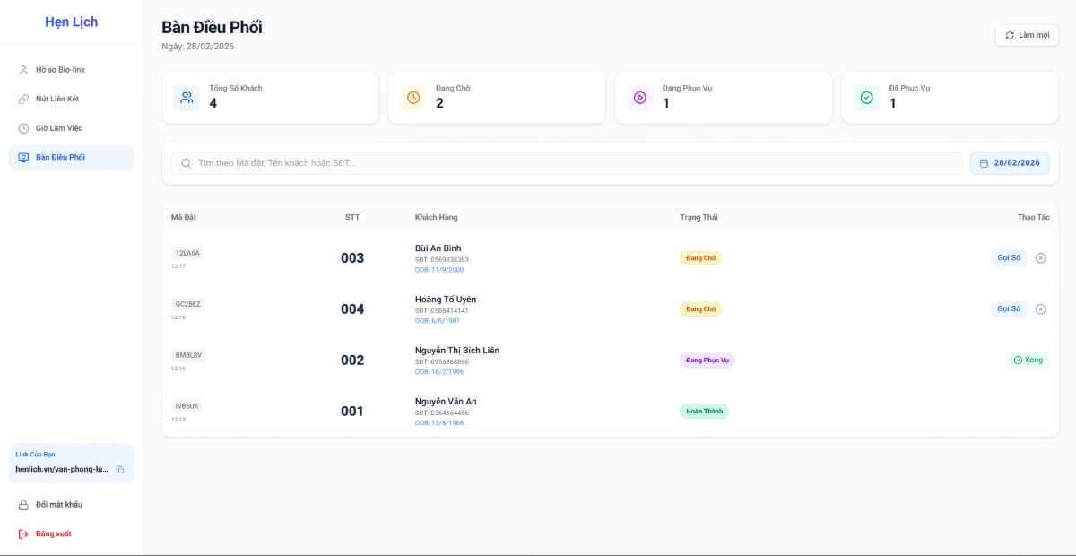 Hẹn Lịch screenshot