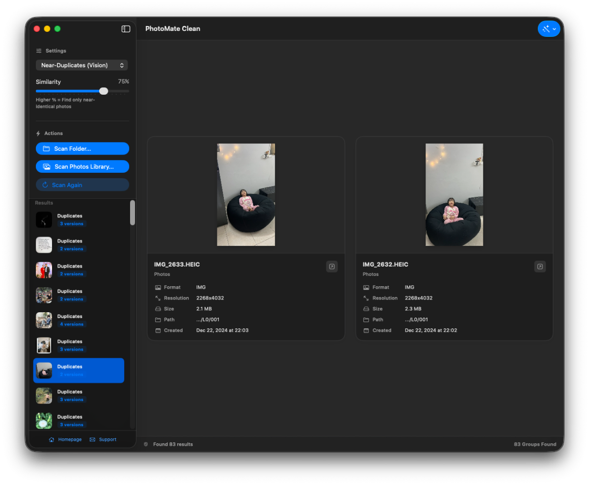 PhotoMate Clean screenshot