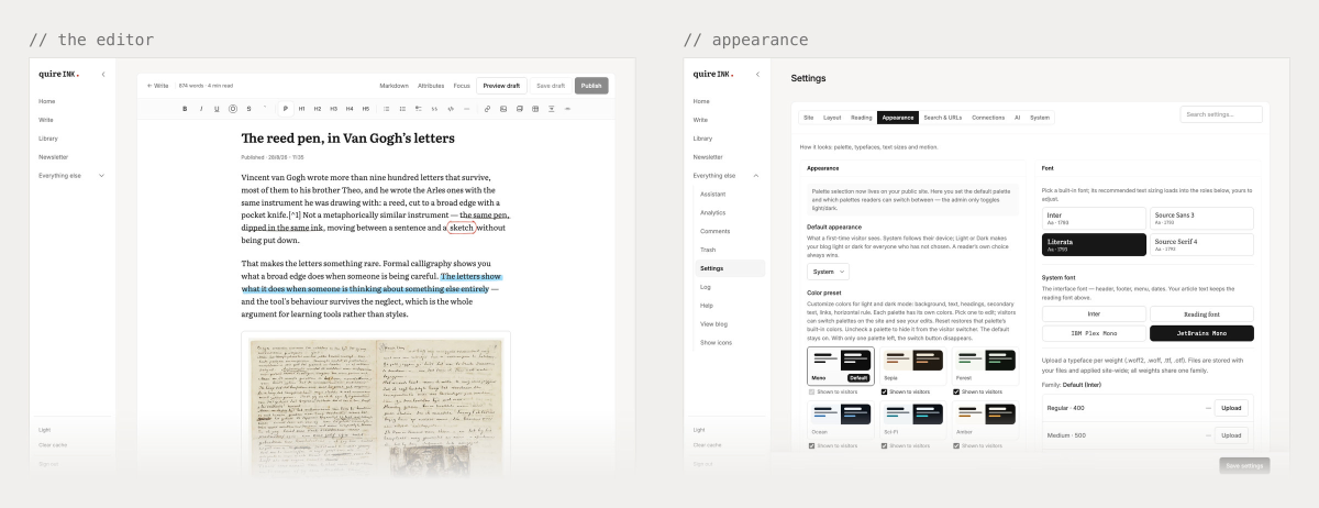 Quire Ink screenshot