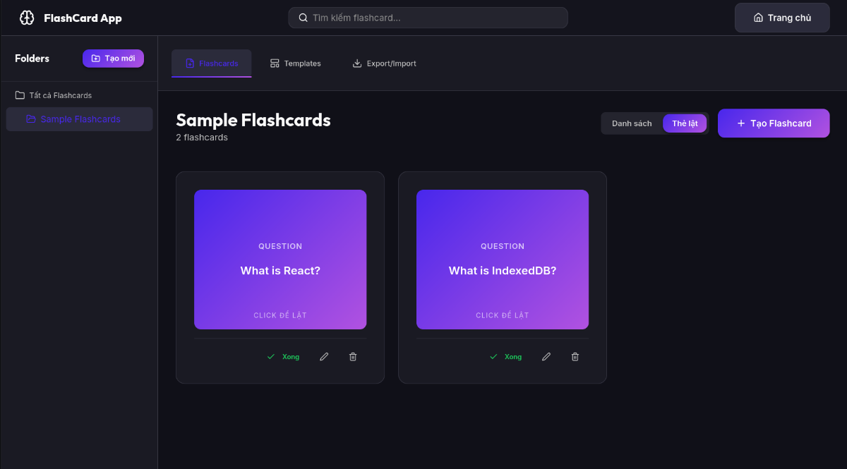 FlashCard screenshot