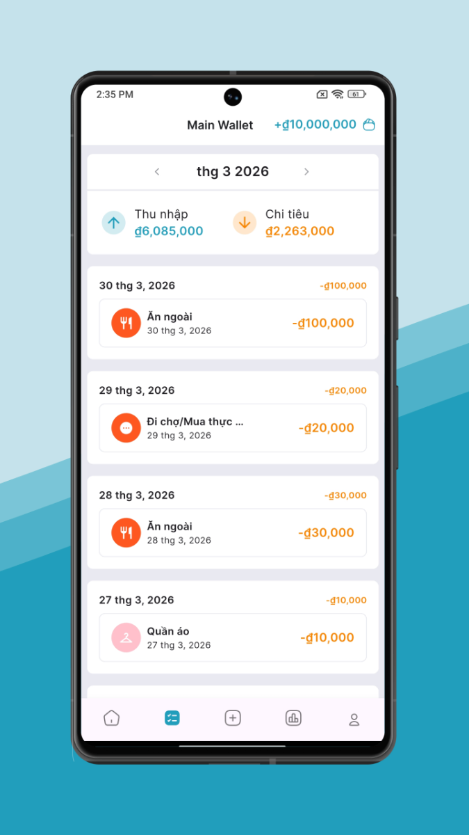 Tucee - Trợ lí chi tiêu AI screenshot
