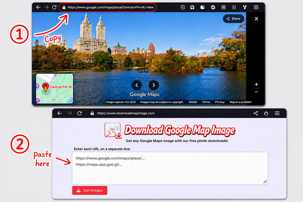 Google Map Image Downloader screenshot