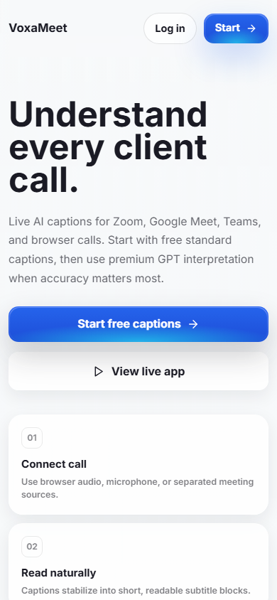 VoxaMeet screenshot