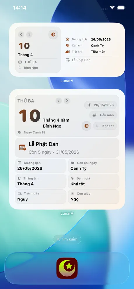 LunarV - Lịch Âm Việt Nam screenshot
