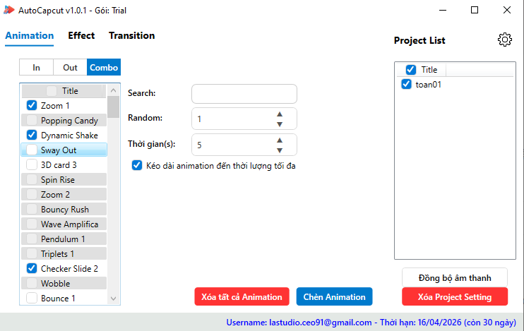 AutoCapcut V1.0.1 screenshot