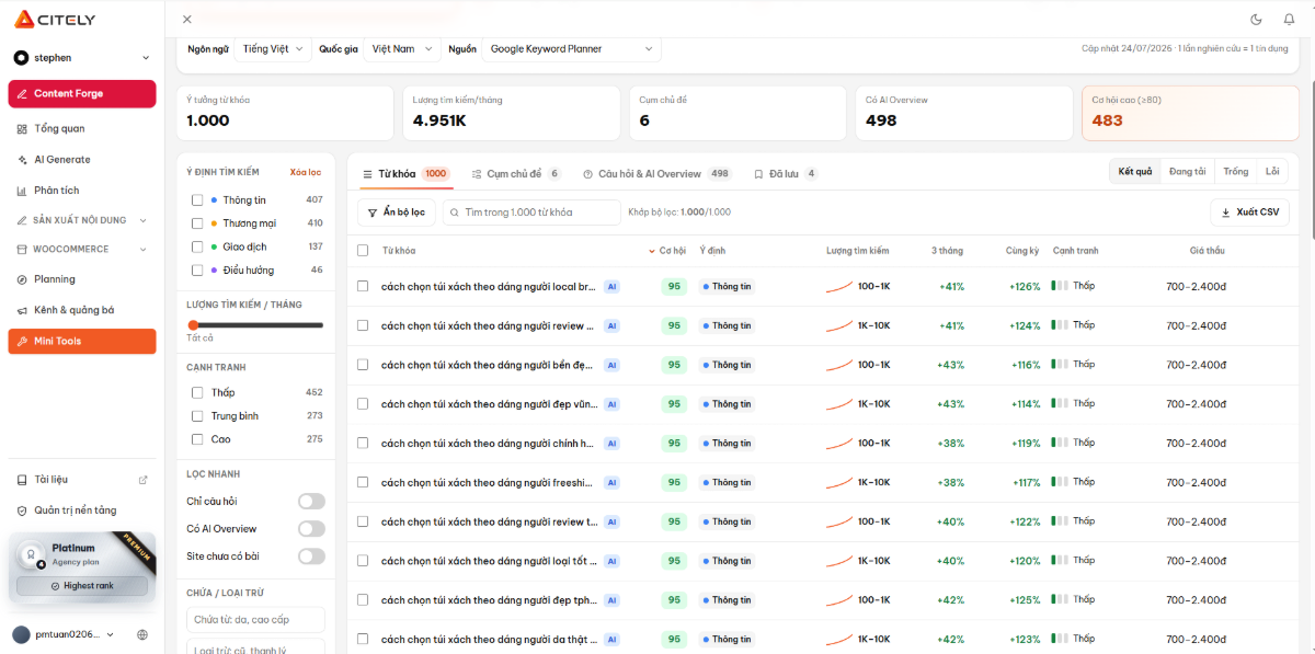 Citely SEO screenshot