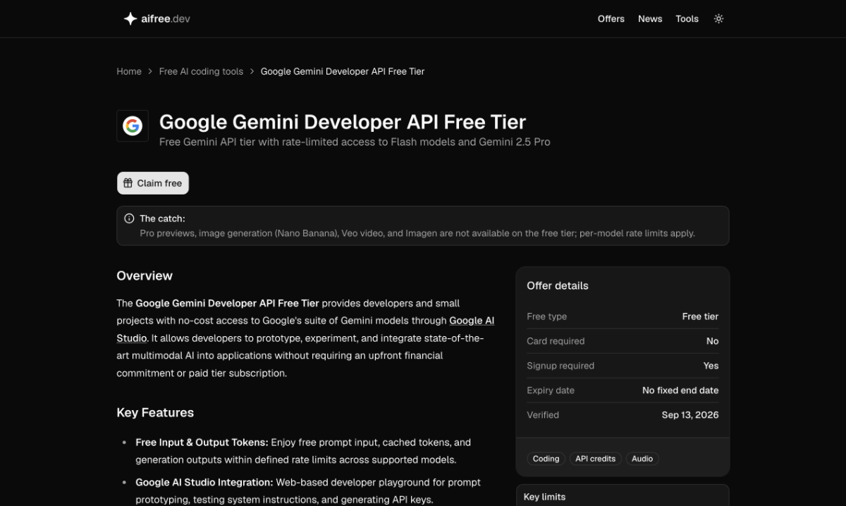 aifree.dev screenshot