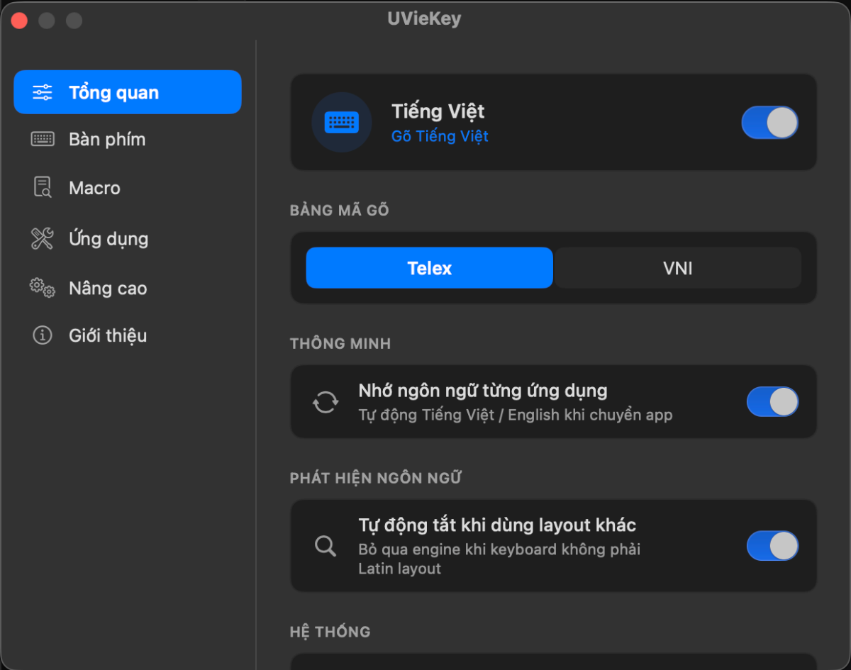 UVieKey screenshot