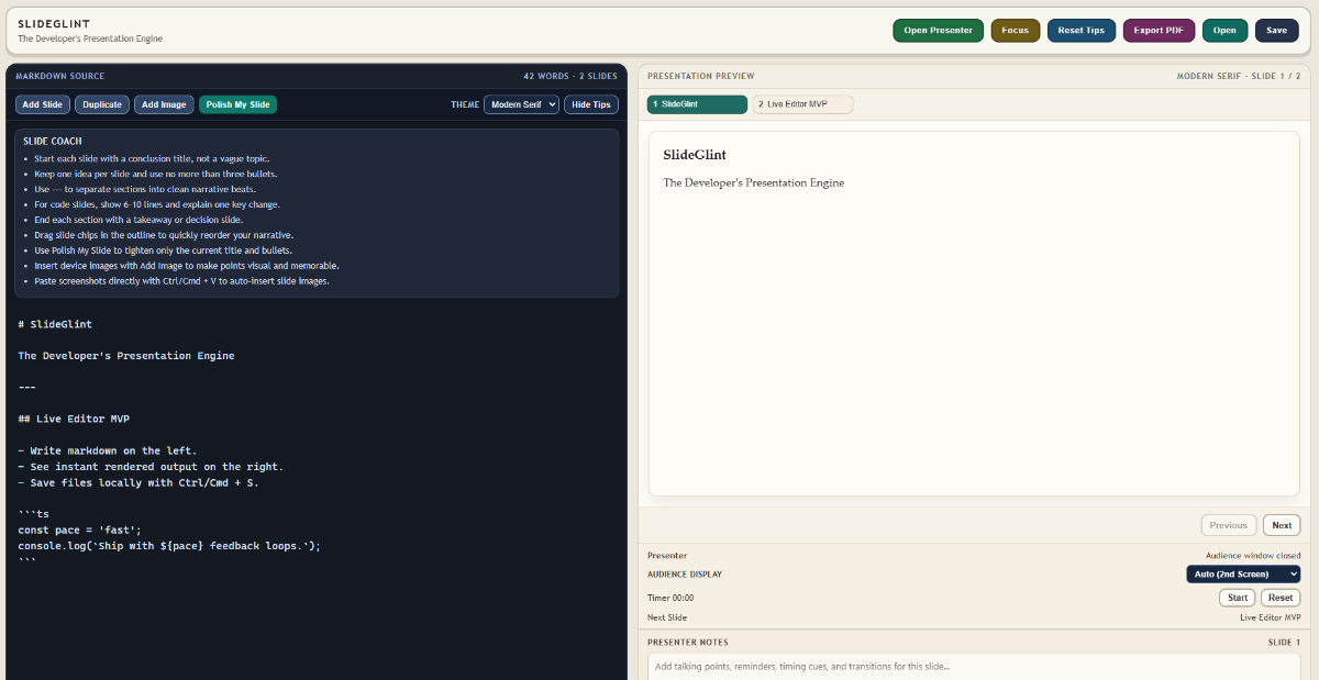 SlideGlint screenshot