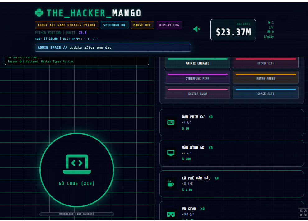 THE HACKER MANGO PYTHON EDITION screenshot
