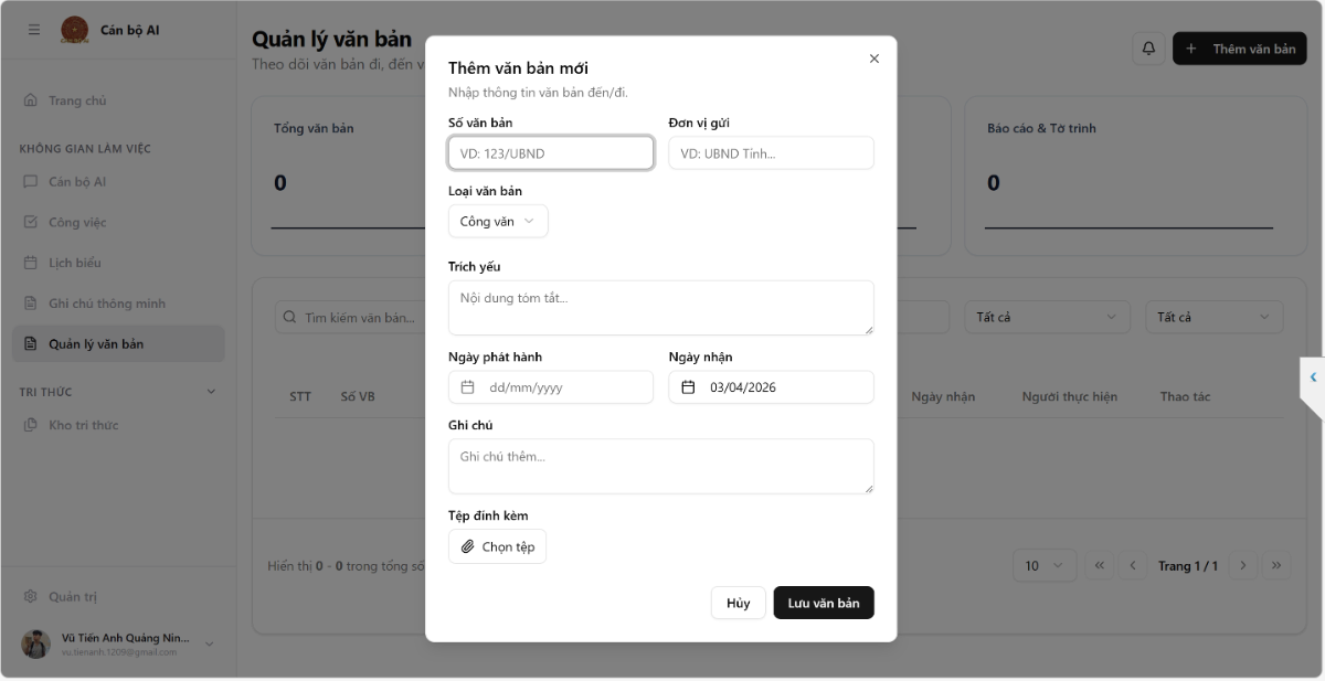 Cán bộ AI screenshot