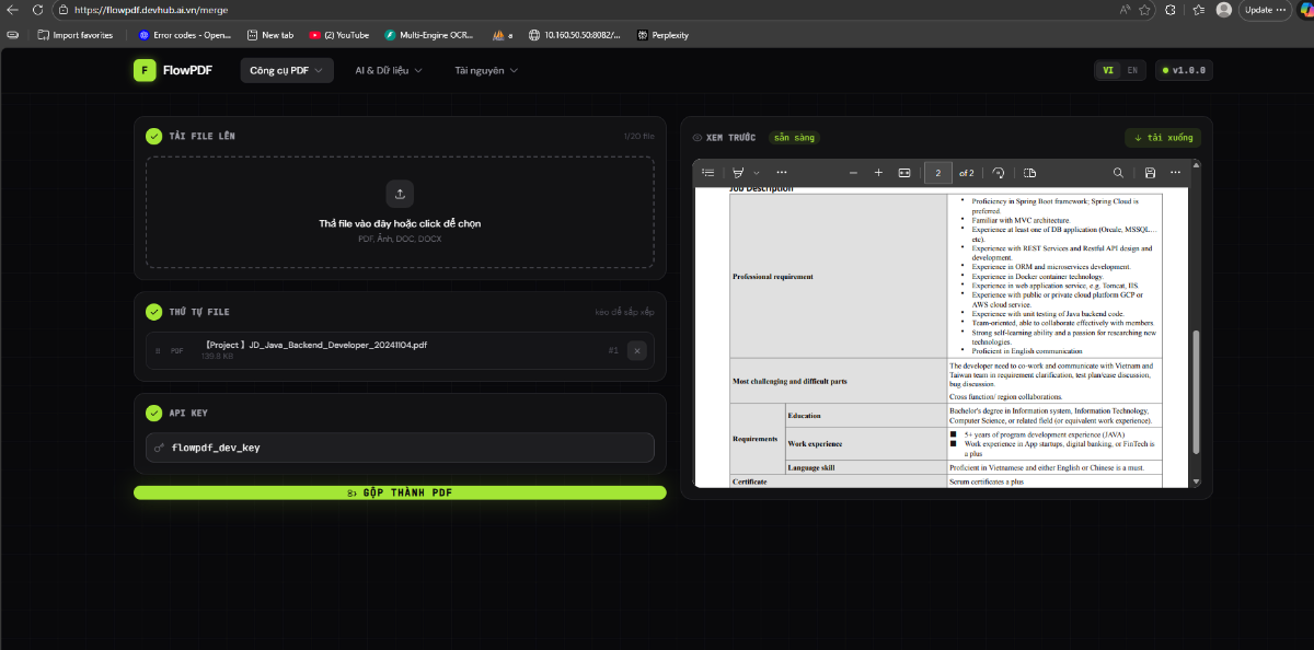 FlowPDF screenshot