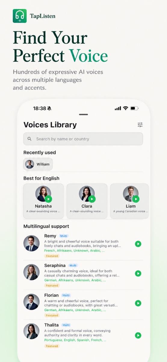 TapListen screenshot