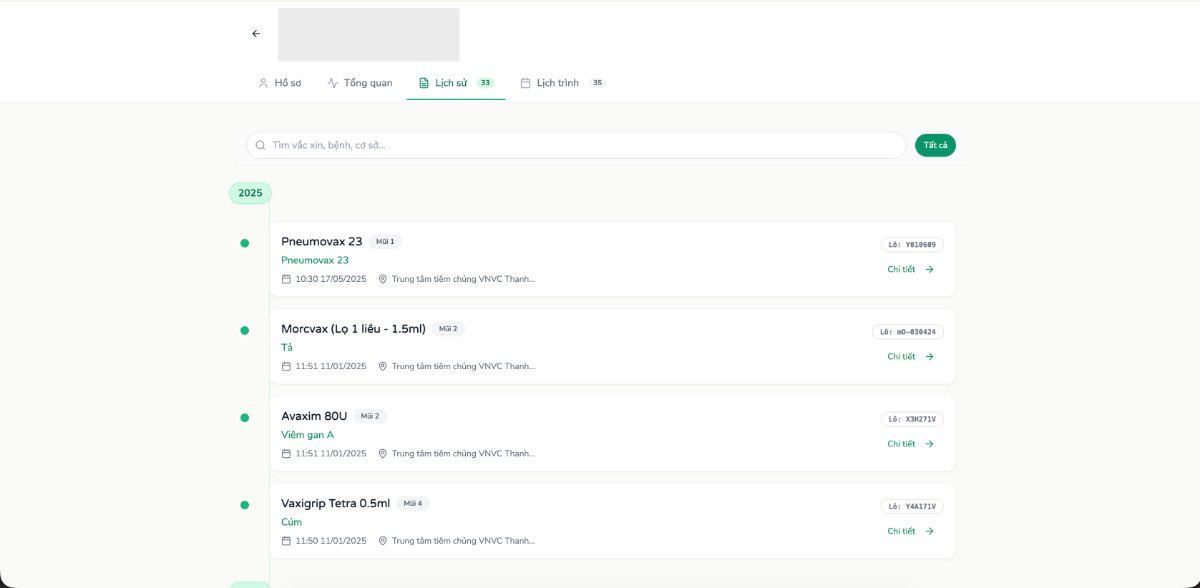 Sổ Tiêm Chủng Gia Đình screenshot