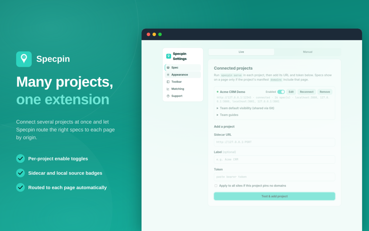 Specpin screenshot