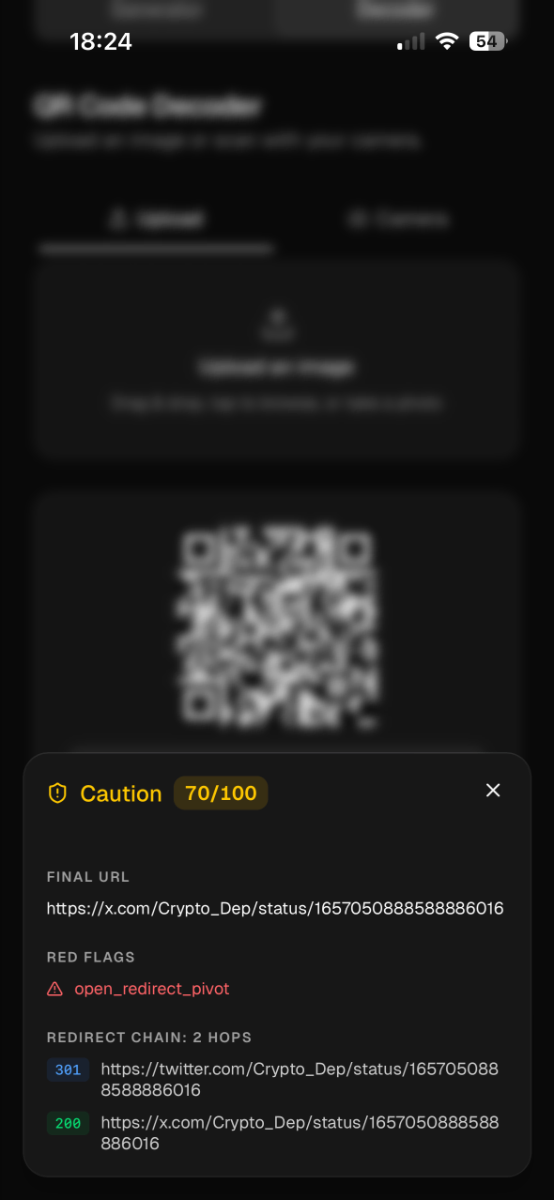 Pocket QR Code Tools screenshot