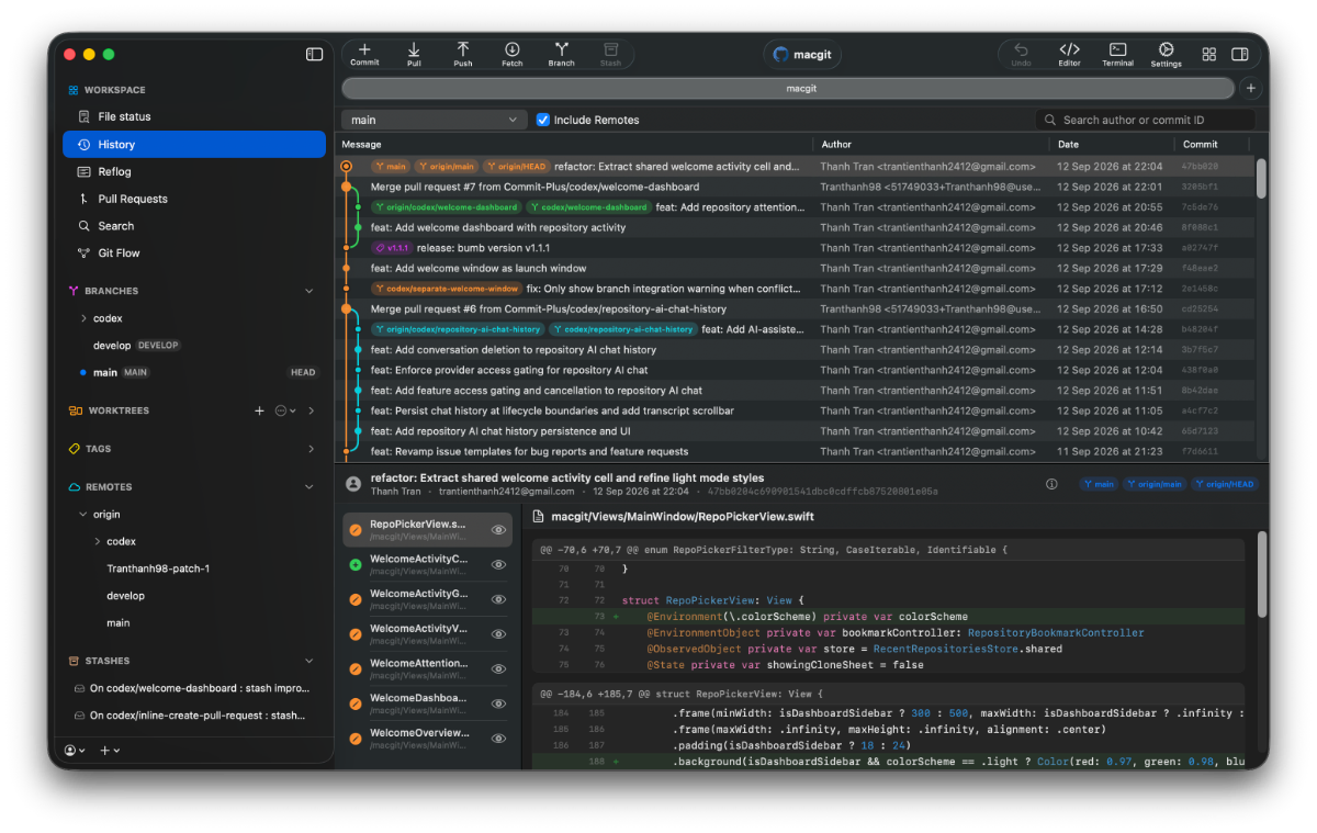 Commit+ screenshot
