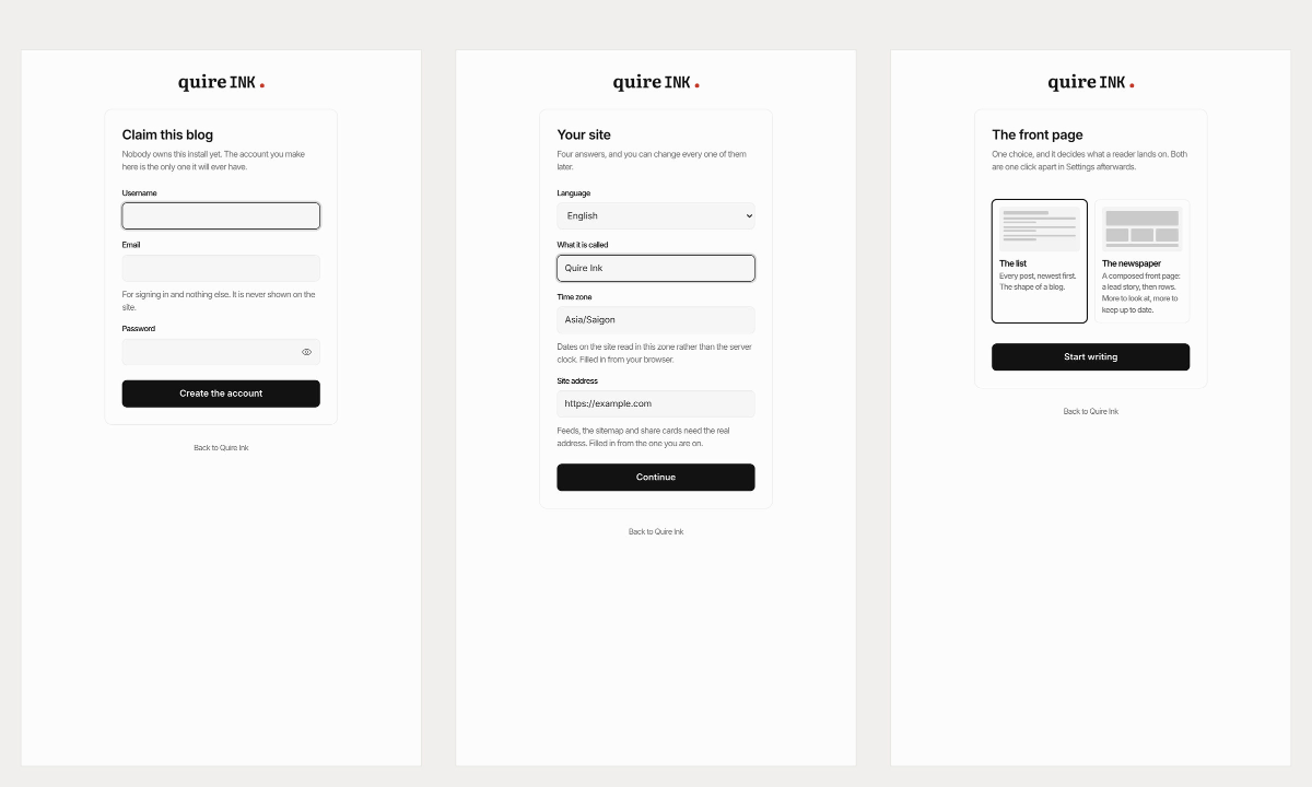 Quire Ink screenshot