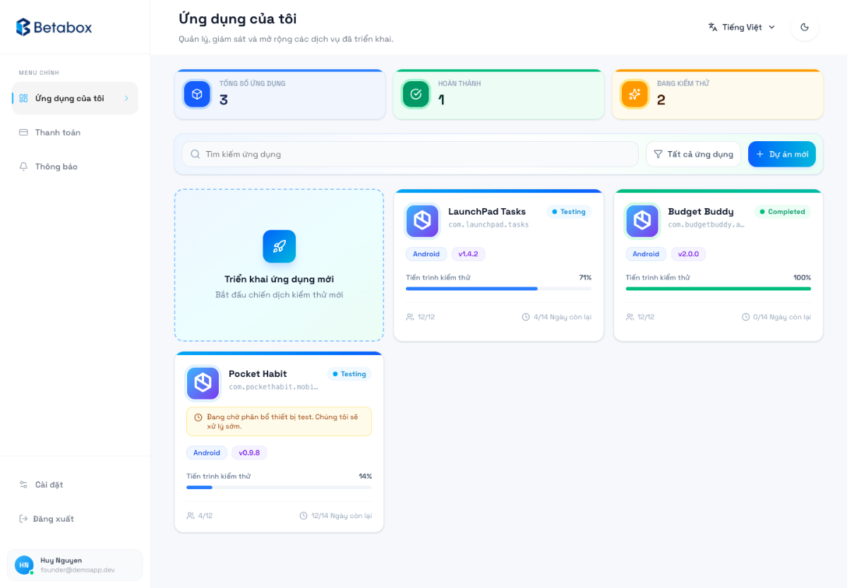 BetaBox screenshot