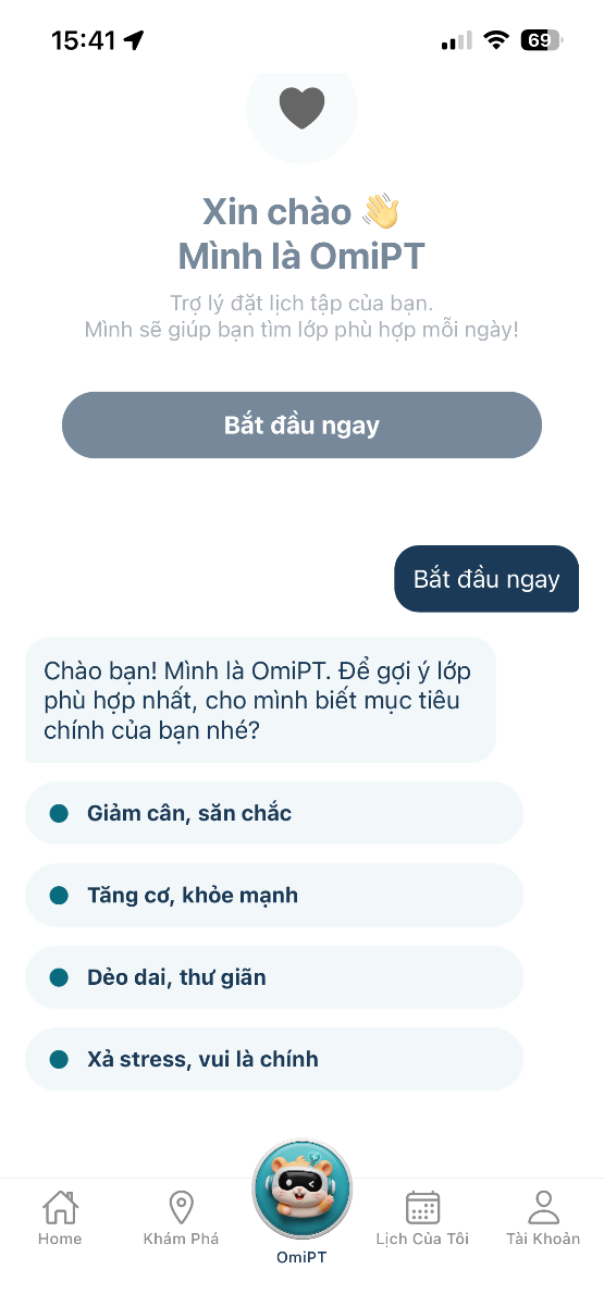 OmiFit screenshot