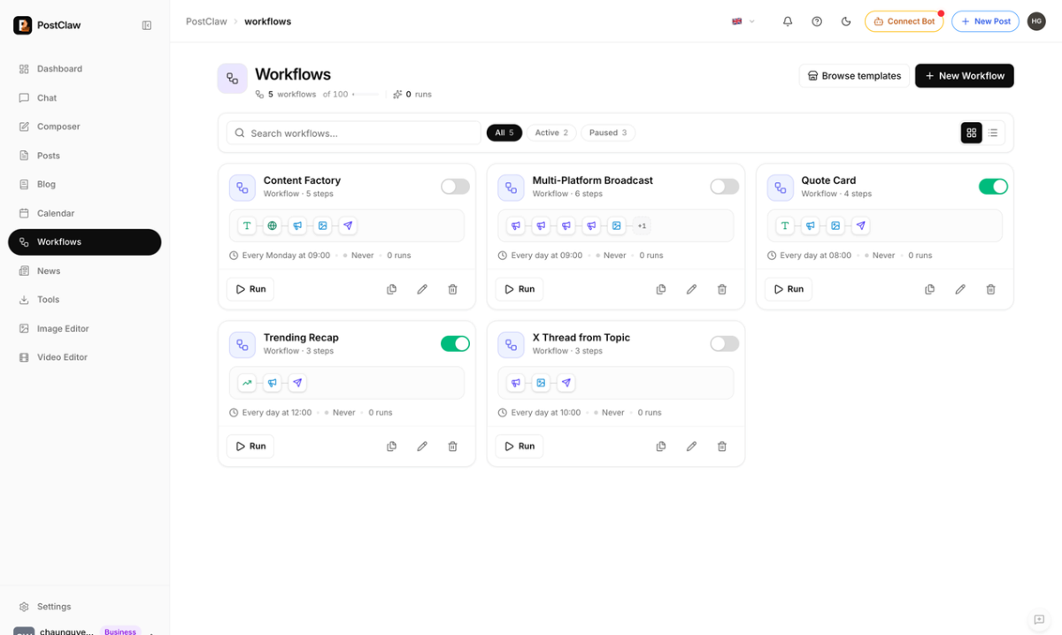 PostClaw screenshot