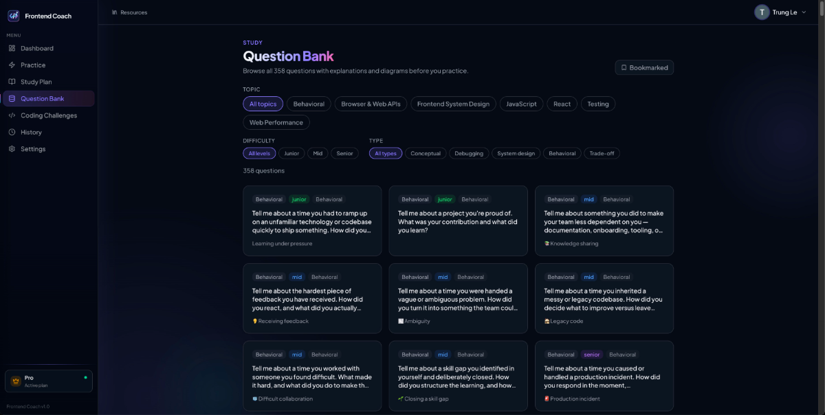 Frontend Coach screenshot