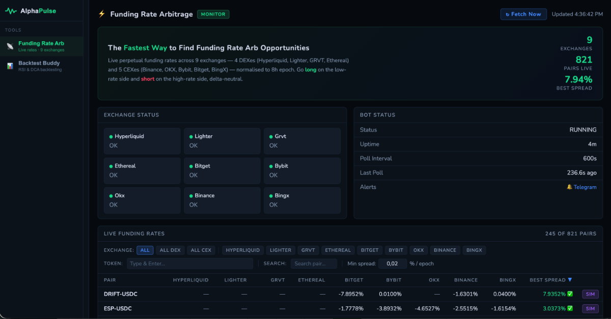 AlphaPulse screenshot