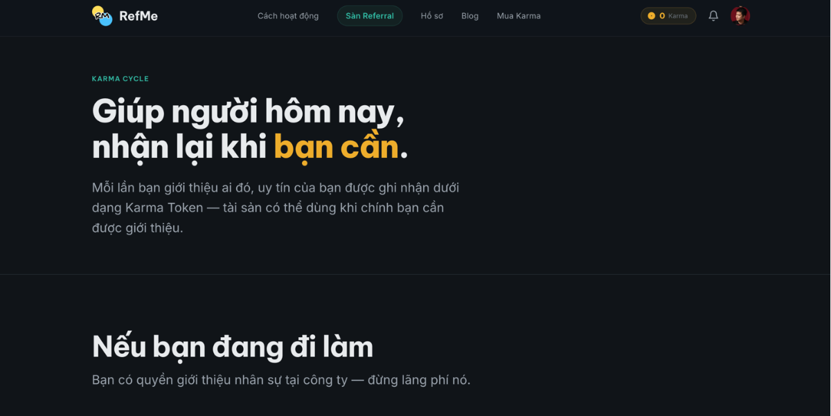 RefMe - Gieo uy tín, gặt cơ hội screenshot