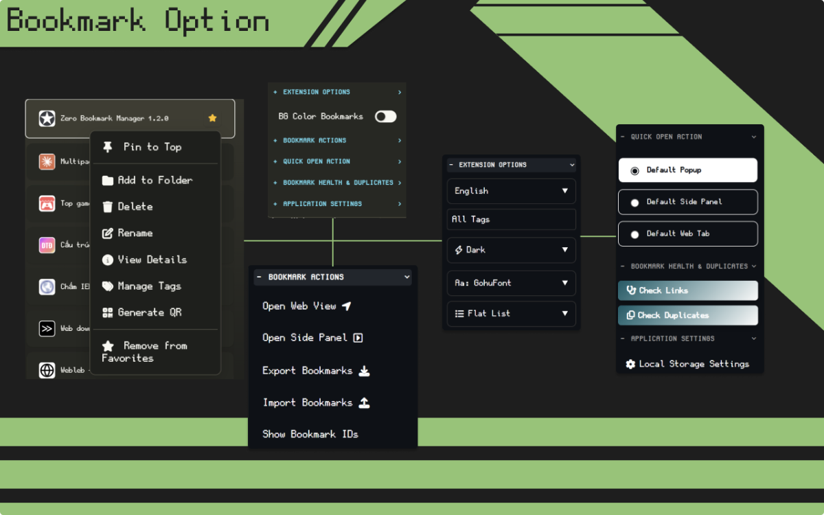 Zero Bookmark Manager screenshot