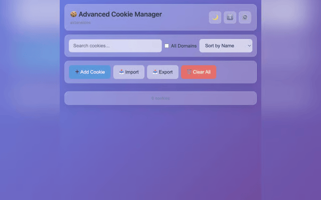 Advanced Cookie Manager screenshot