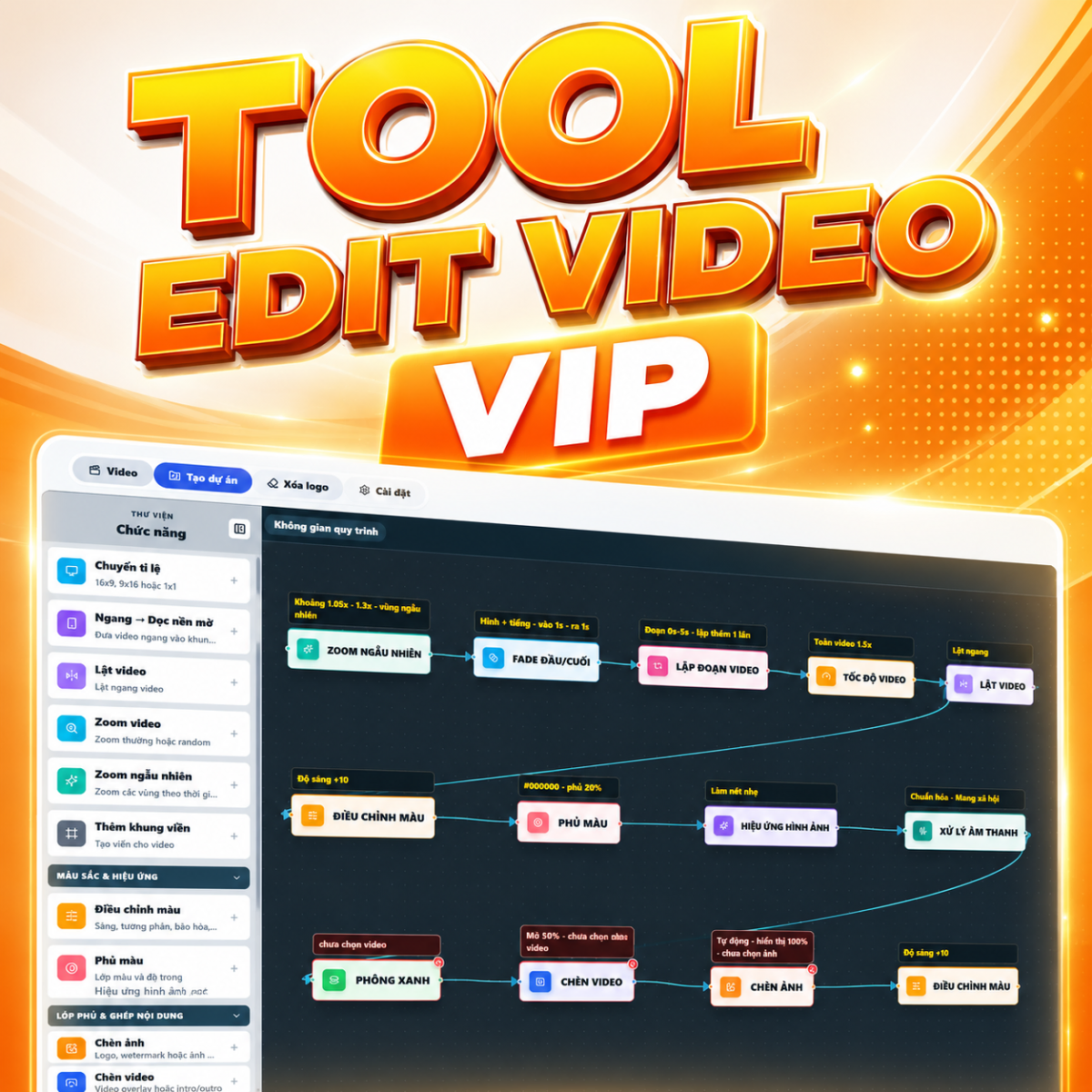 Công cụ edit video hàng loạt VIDTOOLS screenshot