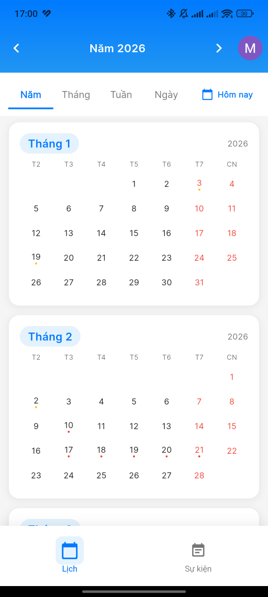 Nhắc Nhở Lịch Âm screenshot